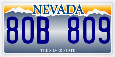 NV license plate 80B809