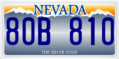 NV license plate 80B810