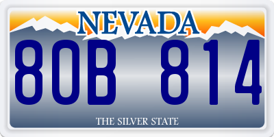 NV license plate 80B814