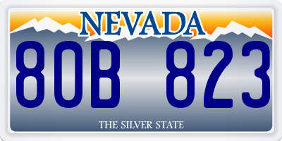 NV license plate 80B823