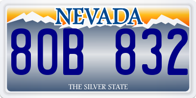 NV license plate 80B832