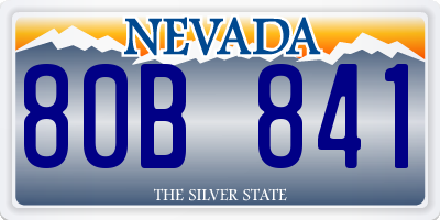 NV license plate 80B841