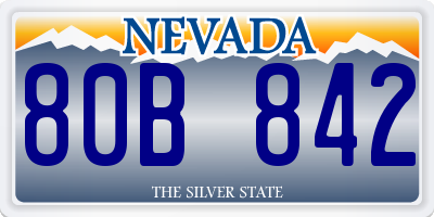 NV license plate 80B842