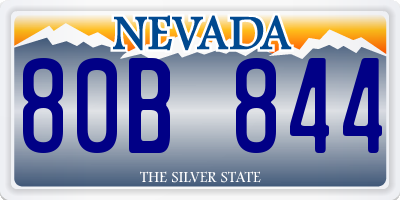 NV license plate 80B844