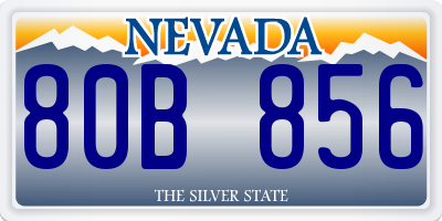 NV license plate 80B856