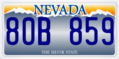 NV license plate 80B859