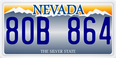 NV license plate 80B864