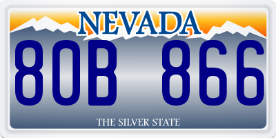 NV license plate 80B866
