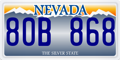 NV license plate 80B868