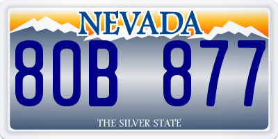NV license plate 80B877