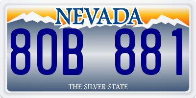 NV license plate 80B881