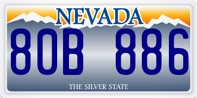NV license plate 80B886