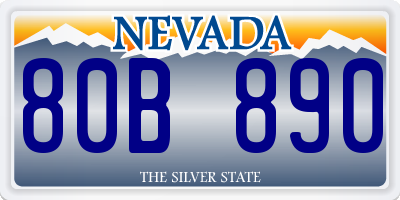 NV license plate 80B890