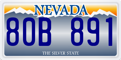 NV license plate 80B891