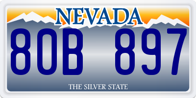 NV license plate 80B897