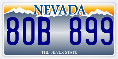 NV license plate 80B899