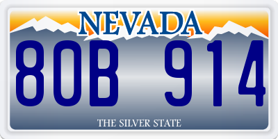 NV license plate 80B914