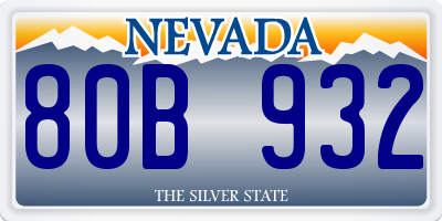 NV license plate 80B932