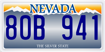NV license plate 80B941