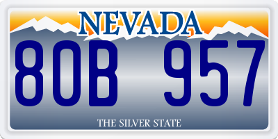 NV license plate 80B957
