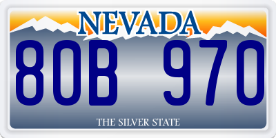 NV license plate 80B970