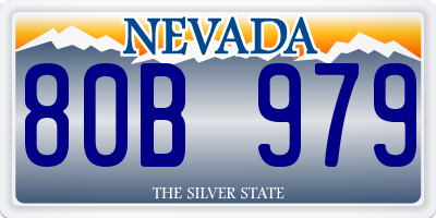 NV license plate 80B979