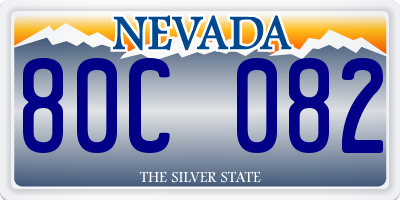 NV license plate 80C082