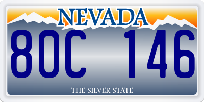 NV license plate 80C146