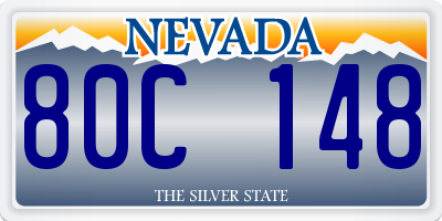 NV license plate 80C148