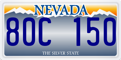 NV license plate 80C150