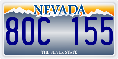 NV license plate 80C155
