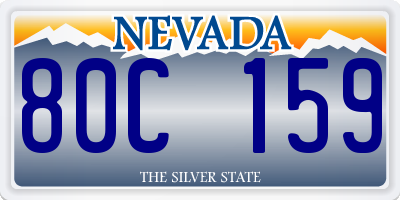 NV license plate 80C159