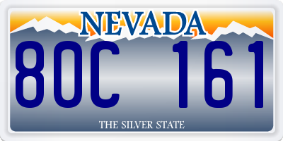 NV license plate 80C161