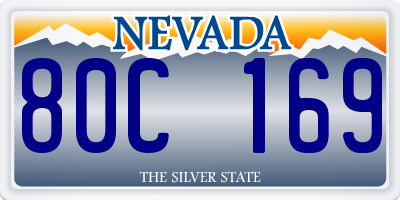 NV license plate 80C169