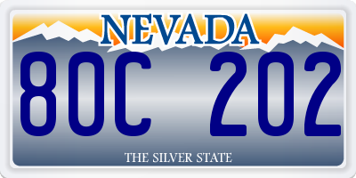 NV license plate 80C202