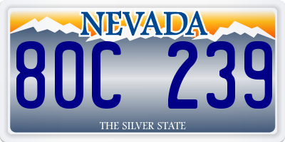 NV license plate 80C239