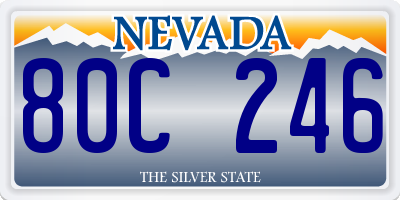 NV license plate 80C246