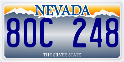 NV license plate 80C248