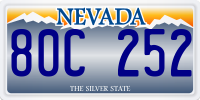 NV license plate 80C252