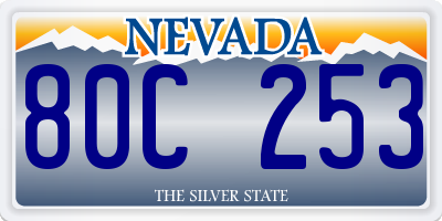 NV license plate 80C253