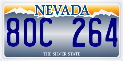 NV license plate 80C264