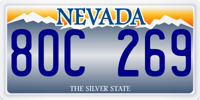 NV license plate 80C269
