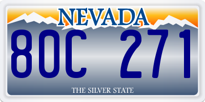 NV license plate 80C271