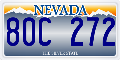 NV license plate 80C272