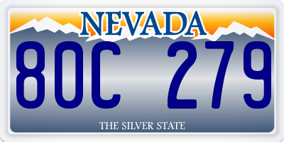 NV license plate 80C279