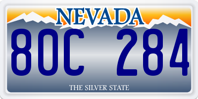 NV license plate 80C284