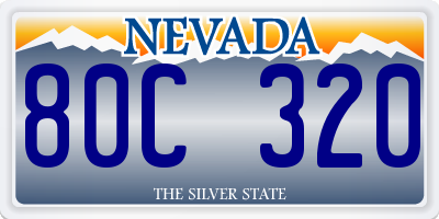 NV license plate 80C320