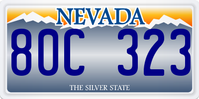 NV license plate 80C323