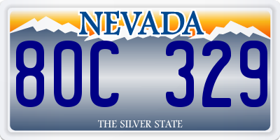 NV license plate 80C329