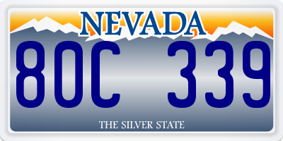 NV license plate 80C339